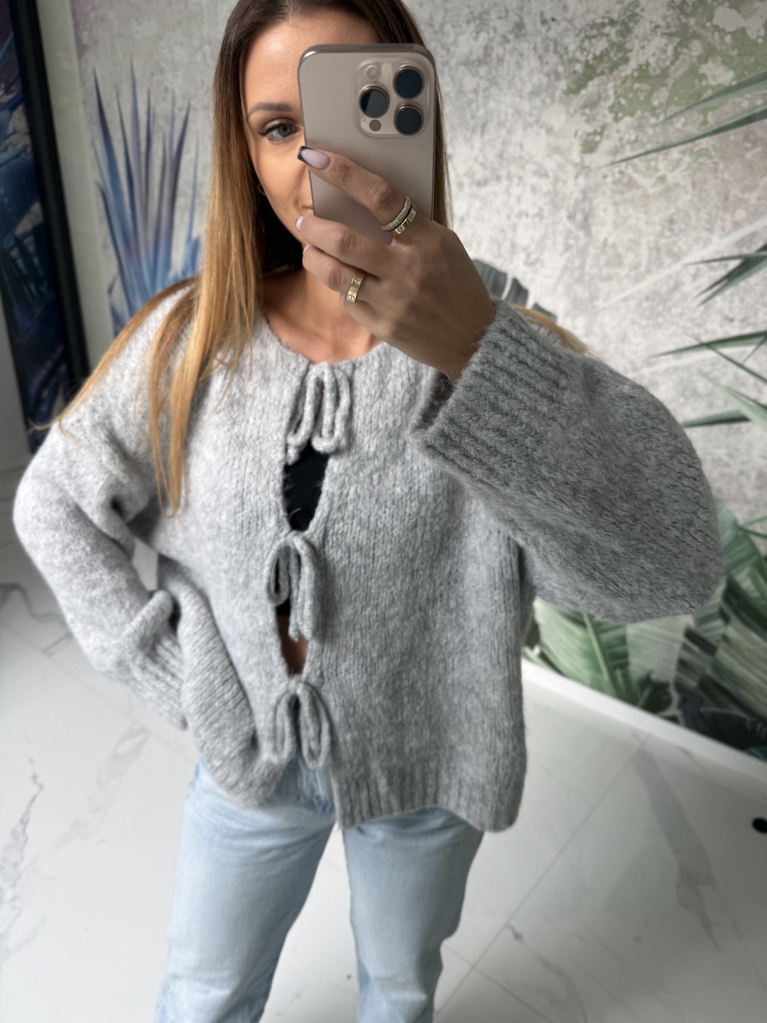 Sweter SOFT- szary  zdjęcie 2