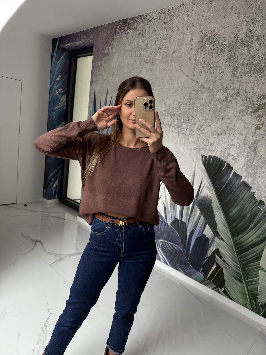 Sweter BASIC - czekolada     zdjęcie 3