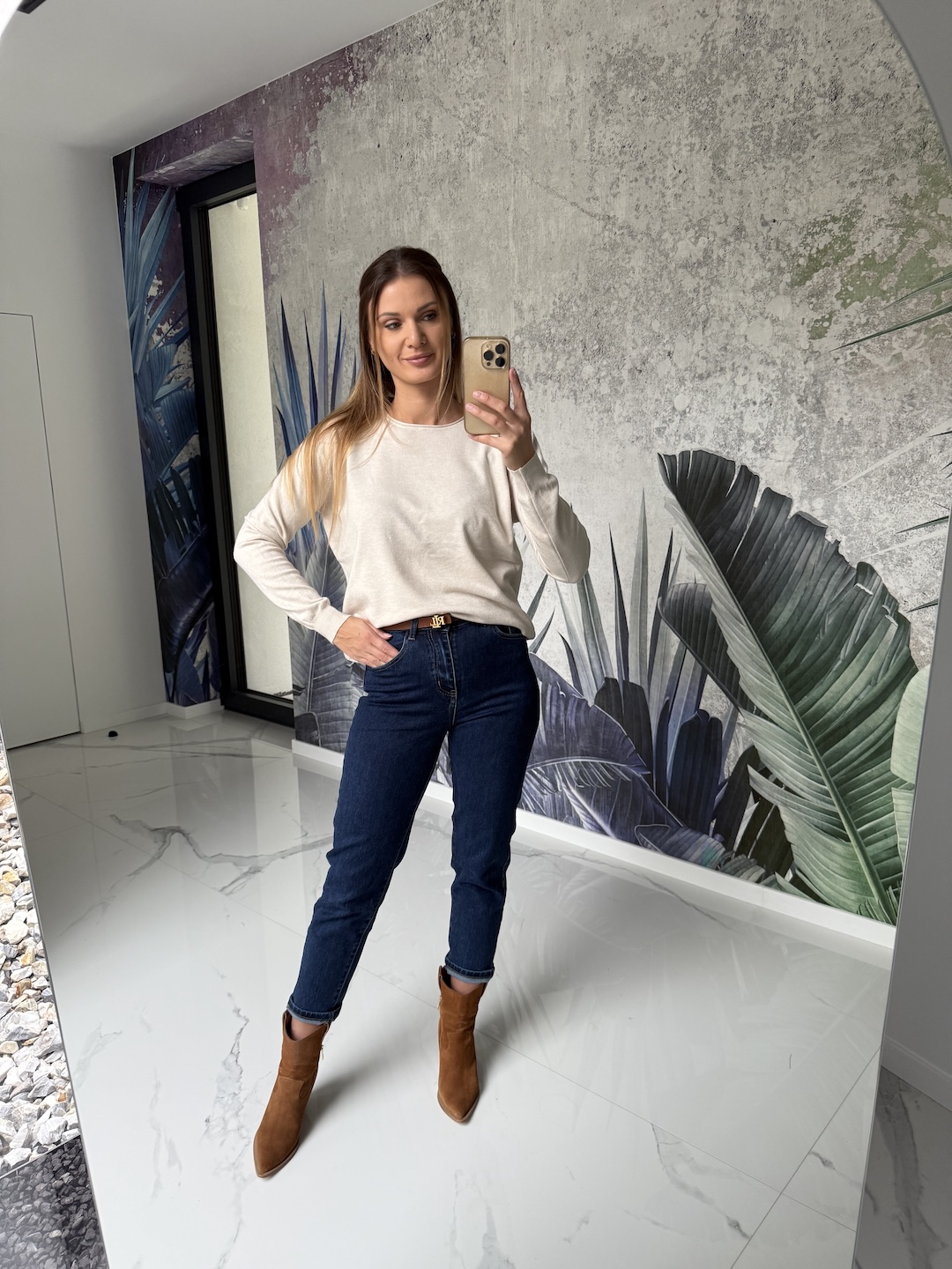 Sweter BASIC - śmietanka      zdjęcie 2