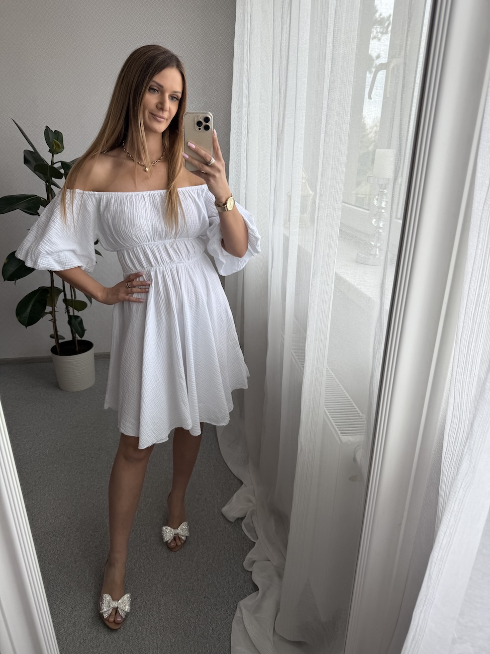 Sukienka LORI krótka  - biała   zdjęcie 2