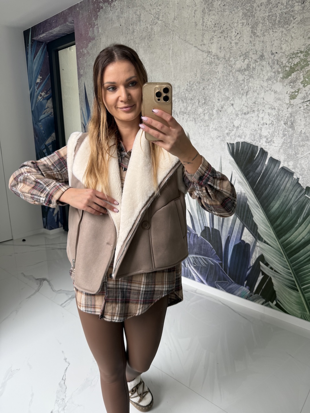 Dwustronna kamizelka z kożuszkiem  zdjęcie 4