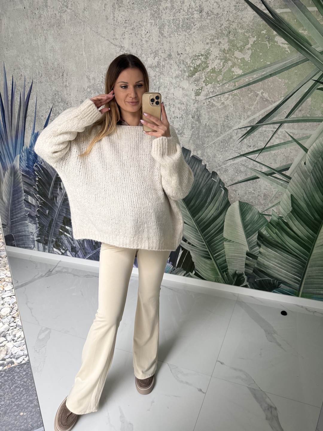Sweter SOFT  - krem zdjęcie 1