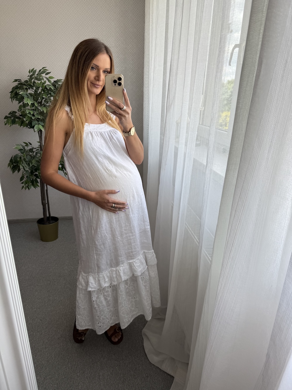 Lniana sukienka WHITE  zdjęcie 4