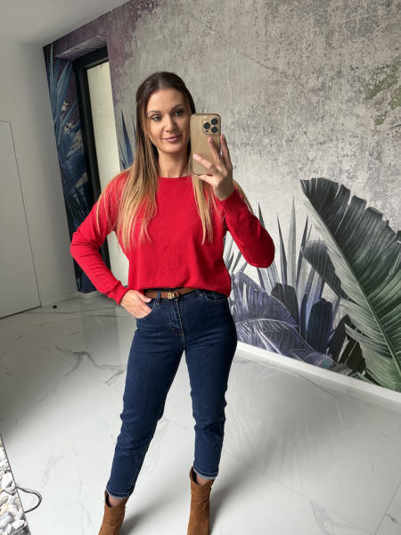 Sweter BASIC - czerwony     