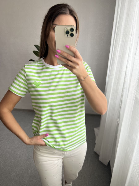 T-shirt - heart - limonka