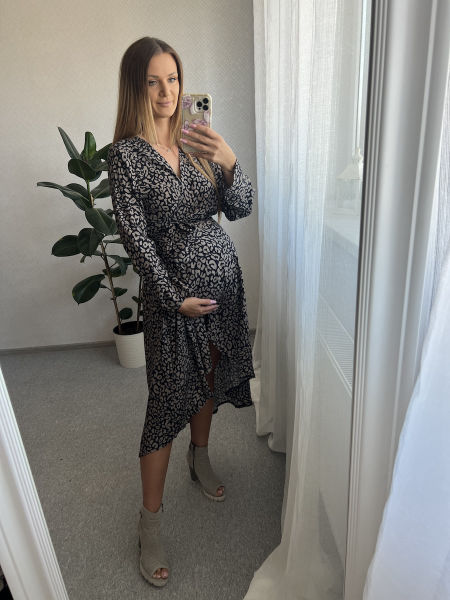 Sukienka typu warp MORIS - panterka