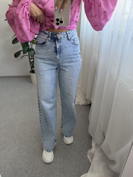 Spodnie jeansowe z szeroką nogawką DIAMOND - S / M / L