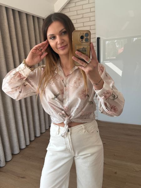 Koszula mgiełka lyocell - brzoskwiniowa 