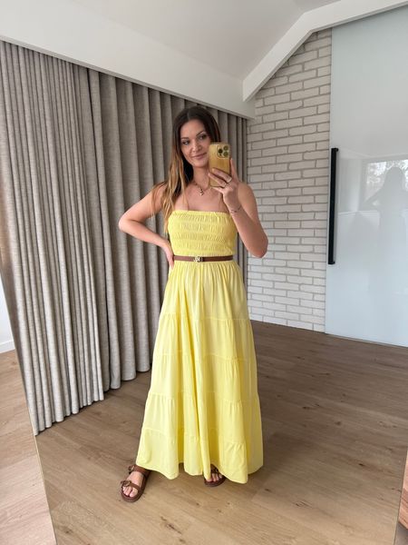 Sukienka z wiskozy VIOLA - żółta 