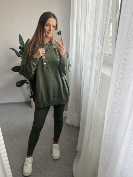 Dekatyzowany komplet SIMPLE - khaki 