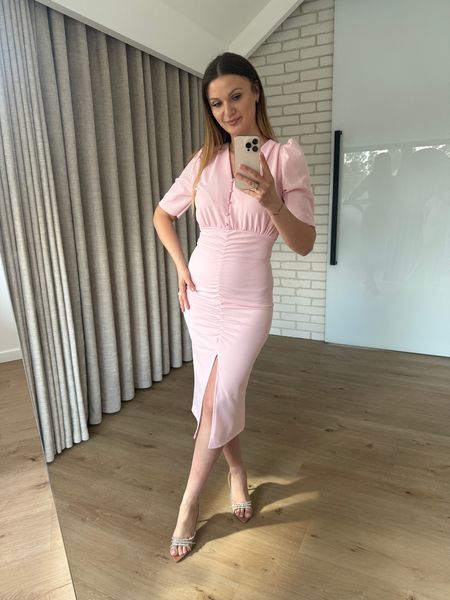 Sukienka NORA plain - różowa ( mniejszy standard) 