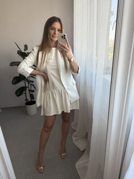 Sukienka FLOWER  - krem