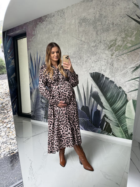 Sukienka MALAGA  - panterka ( większy standard ) 