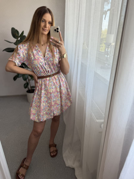 Sukienka ILADIA bombka - żółta