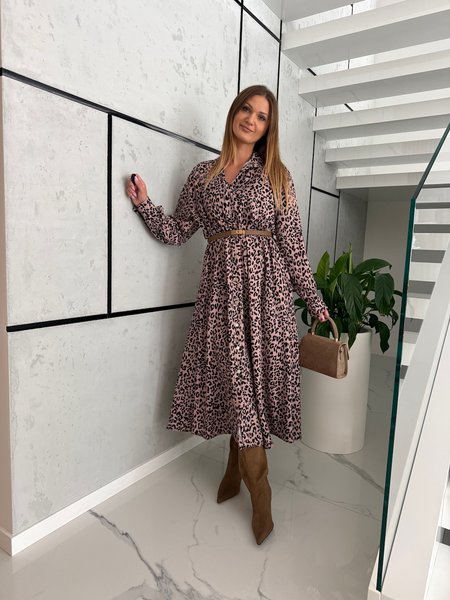 Sukienka MELANIA  - małe cętki  ( większy standard ) 