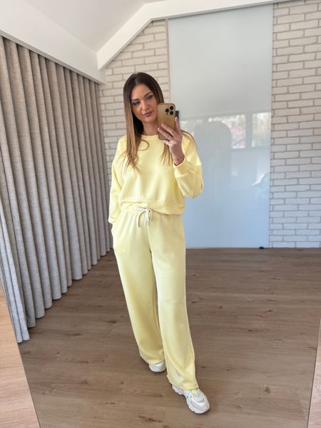 Bawełniany komplet BUTTER - żółty    