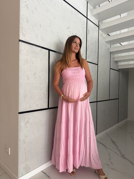 Sukienka z wiskozy VIOLA - baby pink   