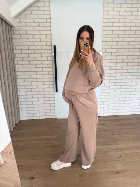 Komplet NUDE - ciemny  beż 