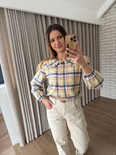 Bawełniana koszula ANA - żółta 